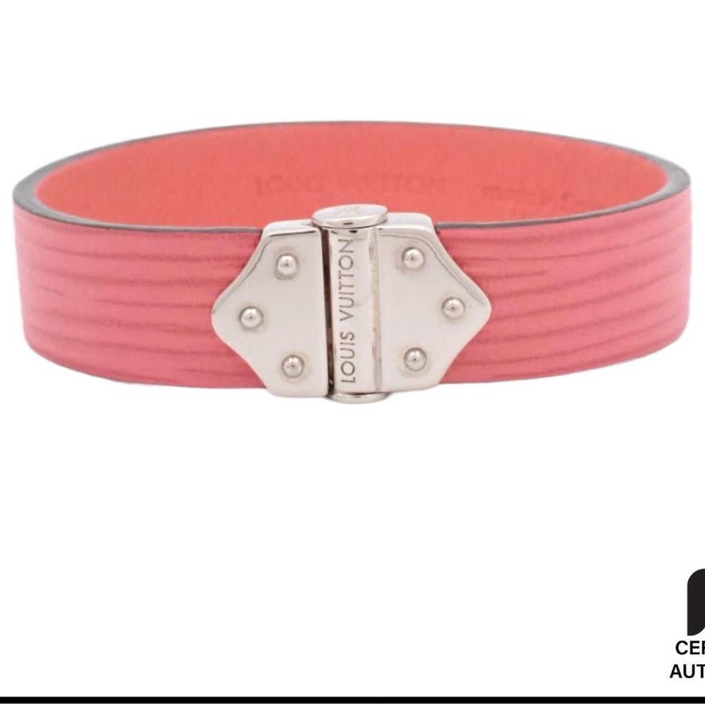 Louis Vuitton Rose Clair Epi Leather Spirit Bracelet with dust bag and  COA